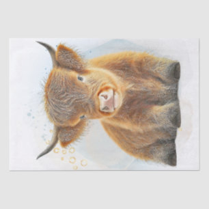 Cute Scottish Highlander Cow Tissue Paper
