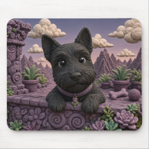 Cute Scottish Terrier Puppy, Baby Dog Mouse Pad
