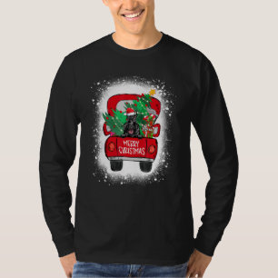 Cute Scottish Terrier Truck Merry Christmas Bleach T-Shirt