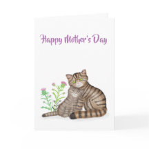Cute Scottish Wildcats Mother's Day card