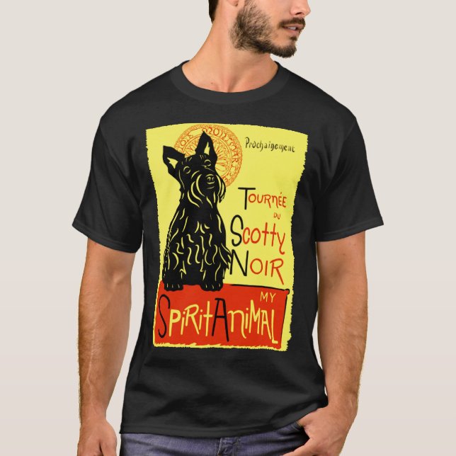 Cute Scotty Highland Scottish Terrier Dog Scottie T-Shirt (Front)