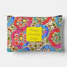 Cute script artistic mosaik pattern colourful