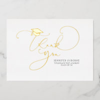 Cute Script Calligraphy Graduation Thank You