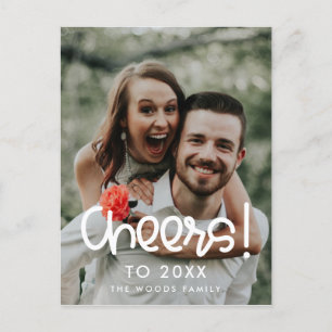 Cute script Cheers to 2026 New Year's photo Postcard