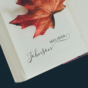 Cute Script Font Custom Signature Name Business Rubber Stamp