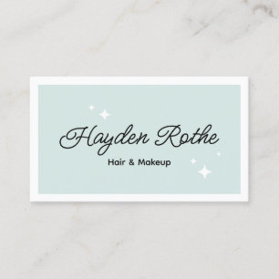 Cute Script Hair and Beauty Salon Business Card