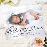 Cute Script Photo Budget Birth Announcement Cards<br><div class="desc">Lovely calligraphy photo birth announcement. Easy to personalise with your details. Please get in touch with me via chat if you have questions about the artwork or need customisation. PLEASE NOTE: For assistance on orders,  shipping,  product information,  etc.,  contact Zazzle Customer Care directly https://help.zazzle.com/hc/en-us/articles/221463567-How-Do-I-Contact-Zazzle-Customer-Support-.</div>