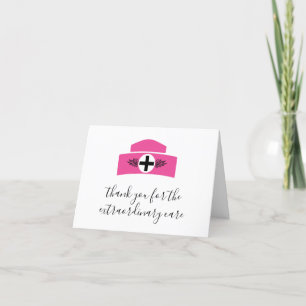 Cute Script Typography  Nurses Thank You Card