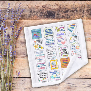 Cute scripture kids memory bible verse wash cloth