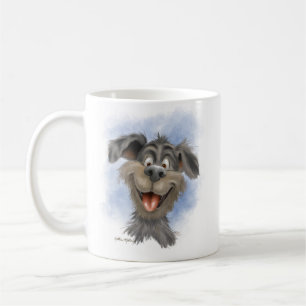 Cute Scruffy Dog Cartoon Coffee Mug