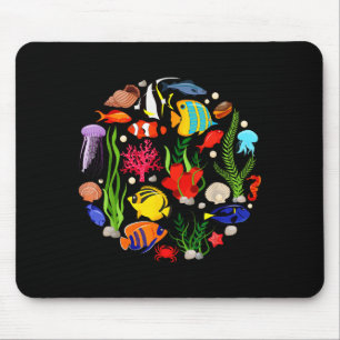 Cute Sea Animal Oceans Clownfish Aquarium Toddler  Mouse Pad