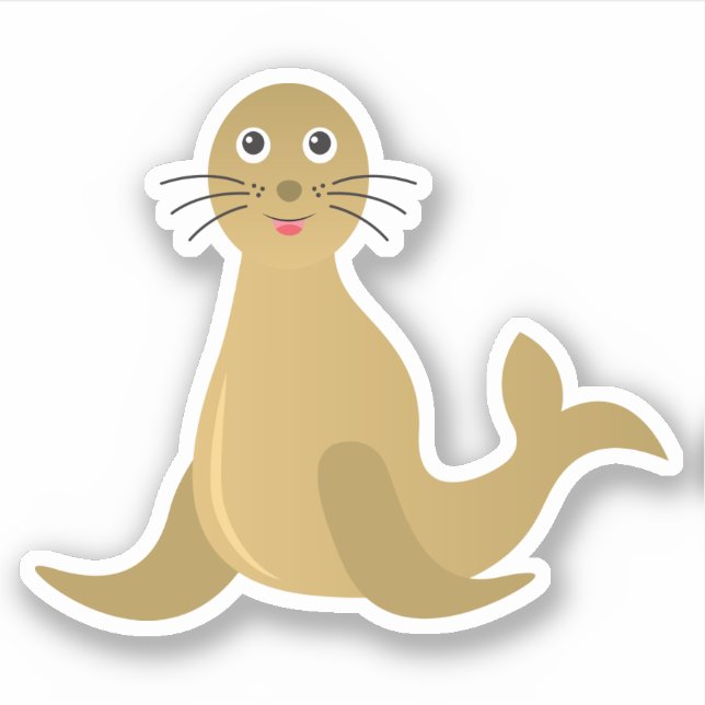Cute sea animal, sea lion (Front)