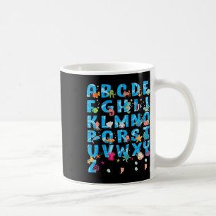Cute Sea Animals Funny Alphabet Summer Abcs Back T Coffee Mug