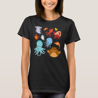 Cute Sea Animals Ocean Creatures Clownfish T-Shirt