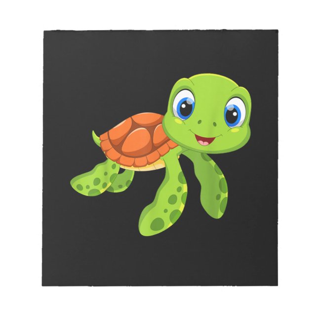 Cute Sea Baby Turtle Gift Notepad (Front)