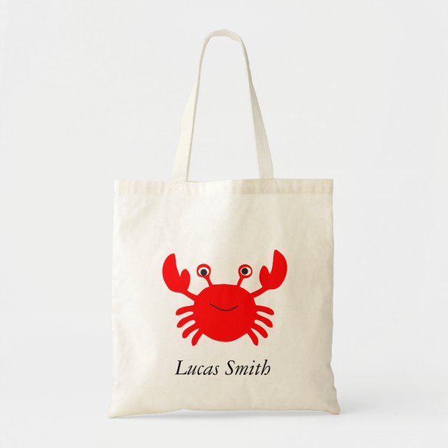 Cute Sea Crab Kids Tote Bag (Front)