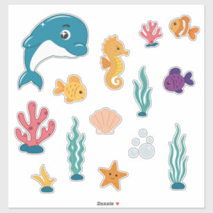 Cute Sea Creatures Stickers Pack