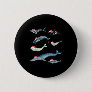 Cute Sea Creatures Whales Orca Christmas Ocean Ani 6 Cm Round Badge