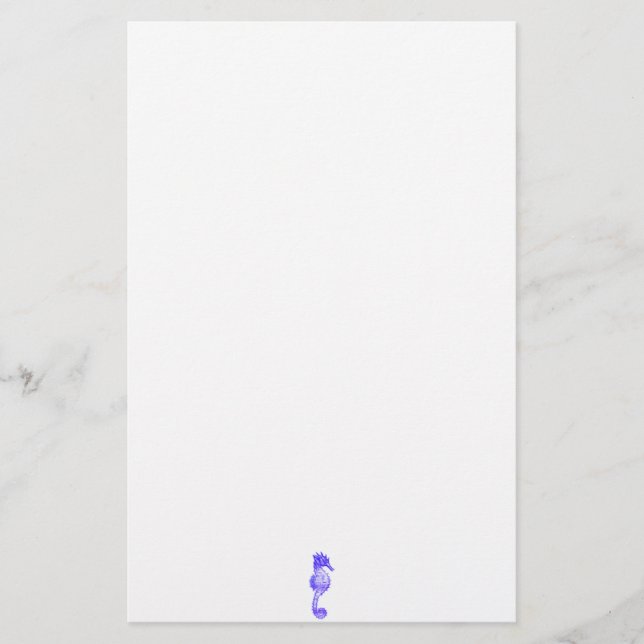 Cute Sea Horse Marine Animal Gift Stationery (Front)