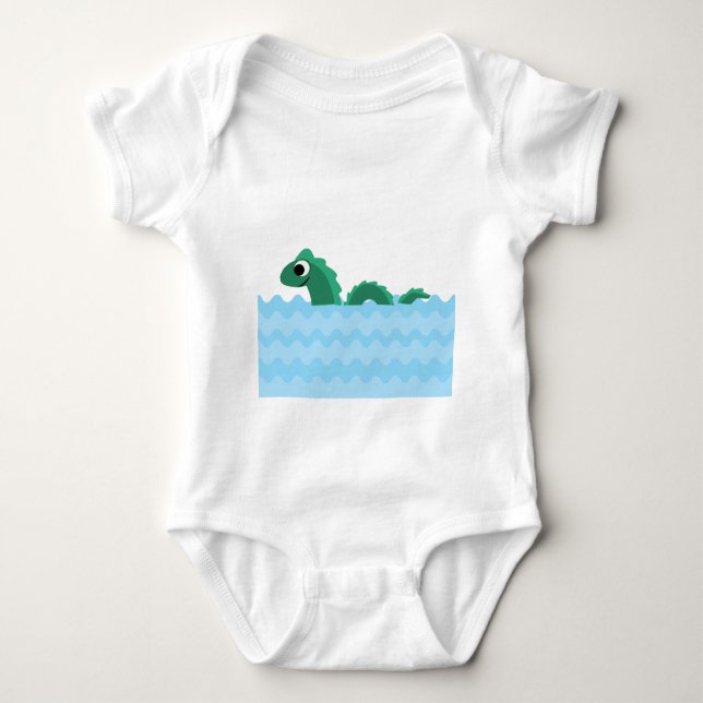 Cute Sea Monster Baby Bodysuit (Front)