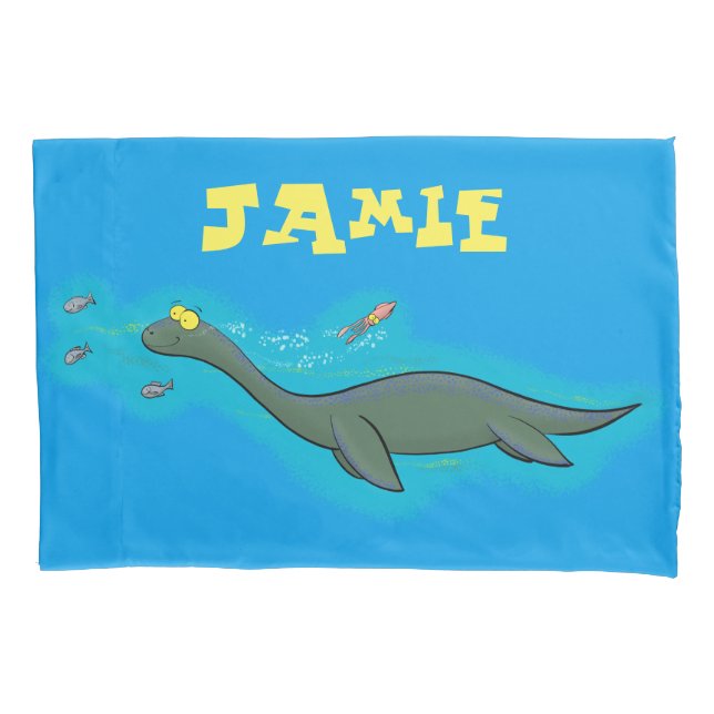 Cute sea monster cartoon pillowcase (Front)
