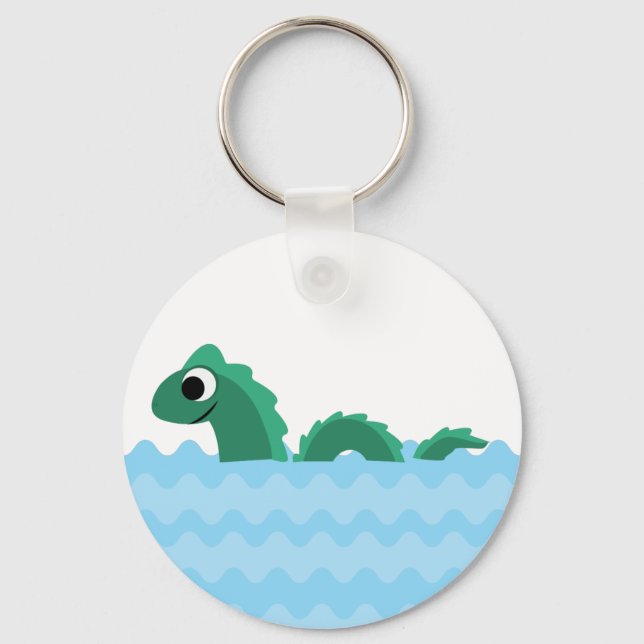 Cute Sea Monster Key Ring (Front)