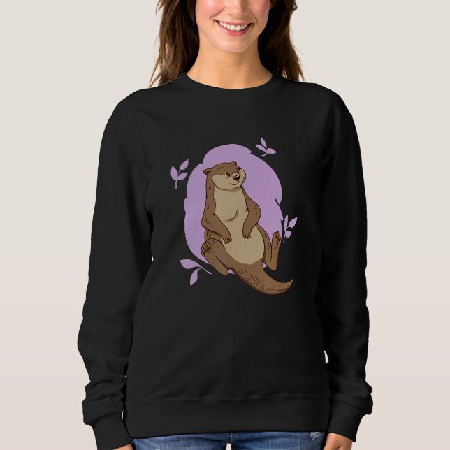 Cute Sea Otter 2 Sweatshirt (Front)