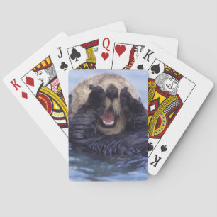 Cute Sea Otter   Alaska, USA Playing Cards