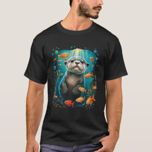 Cute Sea Otter Animal Nature Lovers Otter Graphic T-Shirt