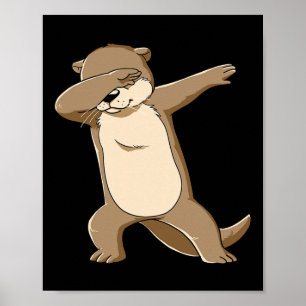 Cute Sea Otter Dancing Kids Women Mens  Poster