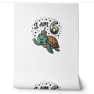 Cute Sea Turtle 6th Birthday Vintage Shirt Design_ Wallpaper