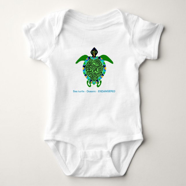 Cute Sea TURTLE - Animal lover - Baby Bodysuit (Front)