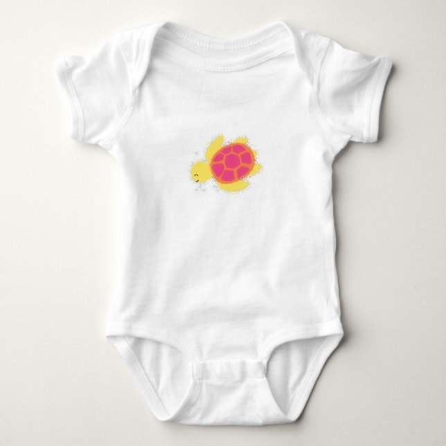 Cute Sea Turtle Baby Bodysuit (Front)