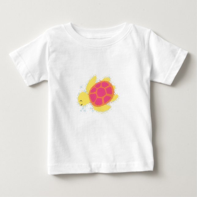 Cute Sea Turtle Baby T-Shirt (Front)