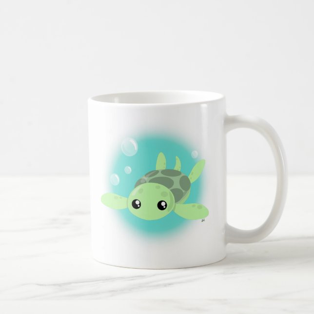 Cute Sea Turtle Coffee Mug (Right)