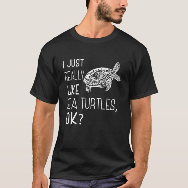 Cute Sea Turtle  Fan T-Shirt (Front)