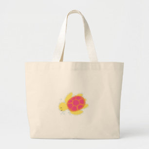 Cute Sea Turtle Large Tote Bag