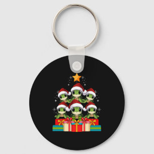 Cute Sea Turtle Le Ocean Christmas Tree Xmas Hat L Key Ring
