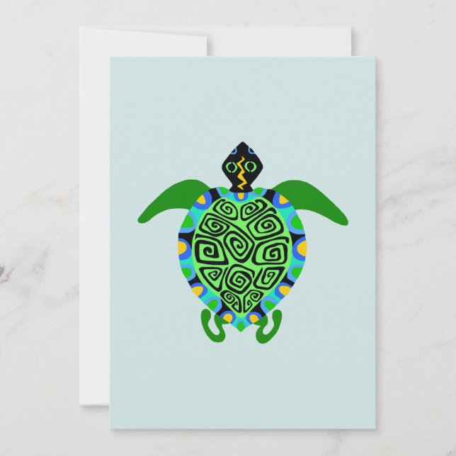 Cute Sea TURTLE - Marine wildlife - Sea spray - Holiday Card (Front)