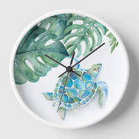 Cute Sea Turtle Nursery Clocks