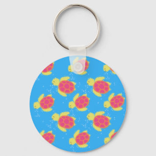 Cute Sea Turtle Pattern Key Ring