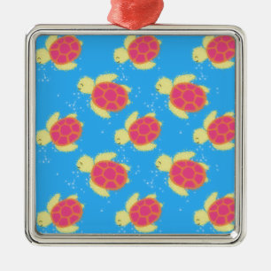 Cute Sea Turtle Pattern Metal Tree Decoration