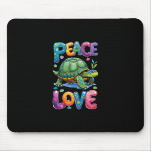 Cute Sea Turtle Peace Love Turtles Beach Summer Va Mouse Pad