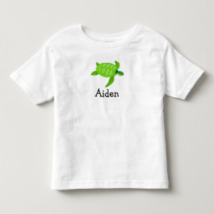 Cute sea turtle personalised with childs name toddler T-Shirt