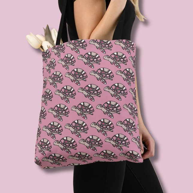 Cute sea turtle pink tote bag (Sea Turtle Pink tote bag)