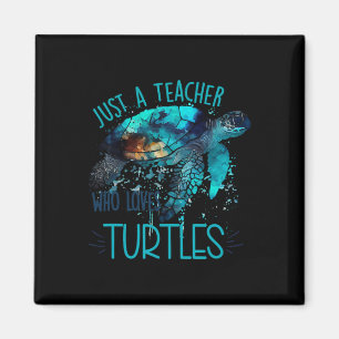 Cute Sea Turtle Teacher Ocean Wildlife Earth Day T Magnet