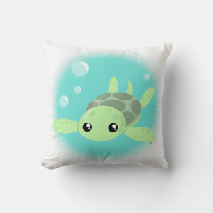 Cute Sea Turtle Throw Pillow