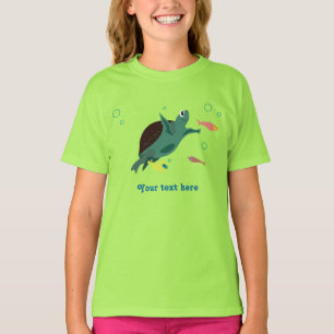 Cute Sea Turtle Under the Sea Art T-Shirt
