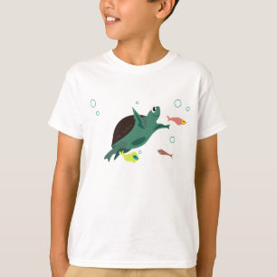 Cute Sea Turtle Under the Sea Art T-Shirt