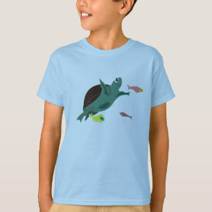 Cute Sea Turtle Under the Sea Art T-Shirt
